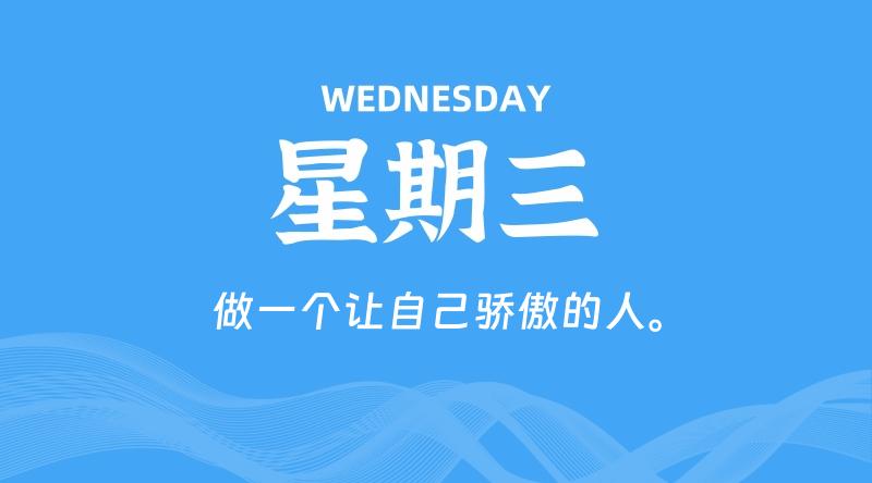 05月08日，星期三, 每天60秒读懂全世界！