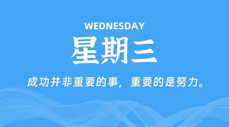 08月06日,星期三, 每天60秒读懂全世界!
