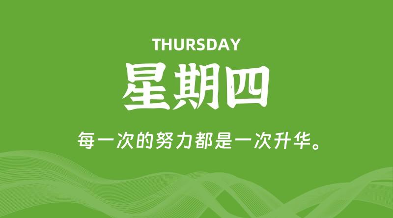 08月21日，星期四, 每天60秒读懂全世界！