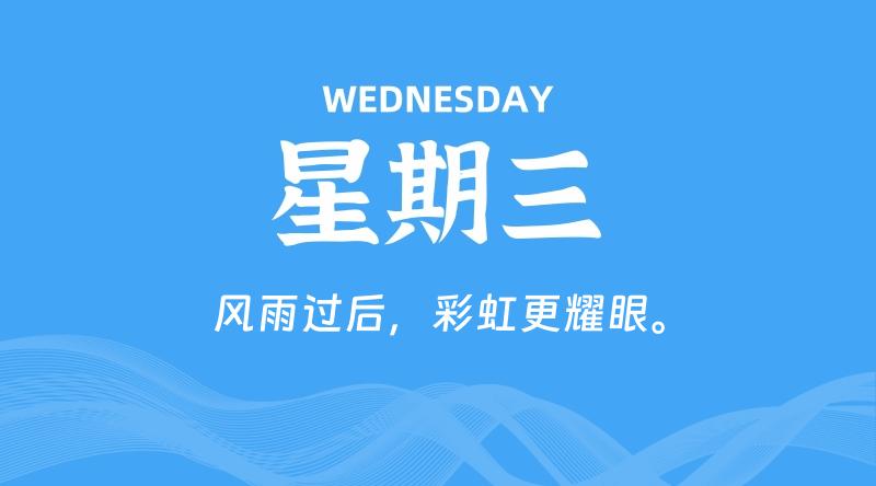 05月27日，星期三, 每天60秒读懂全世界！