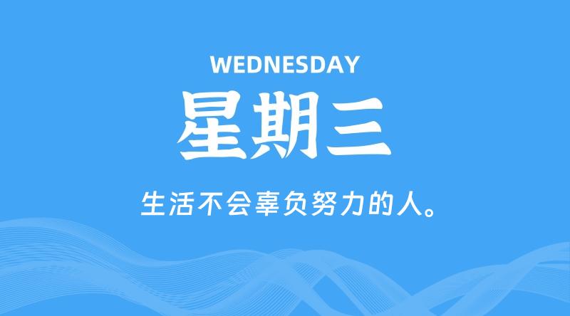 07月08日,星期三, 每天60秒读懂全世界!