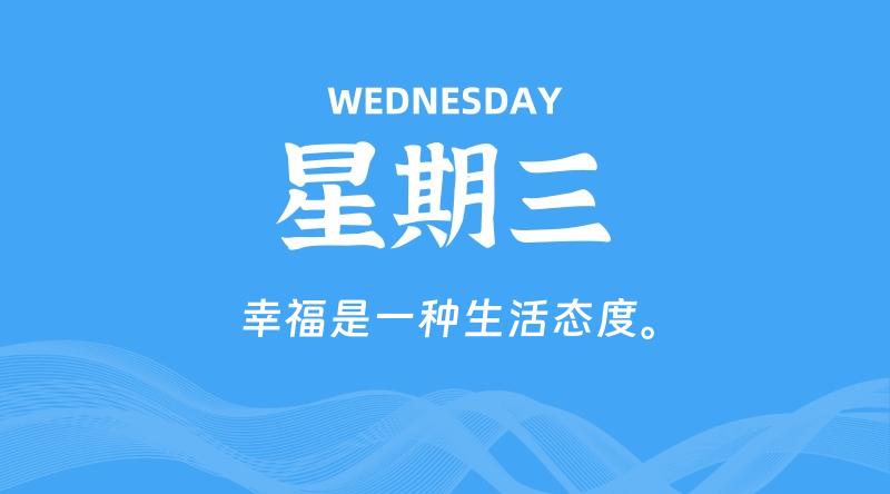 07月29日，星期三, 每天60秒读懂全世界！