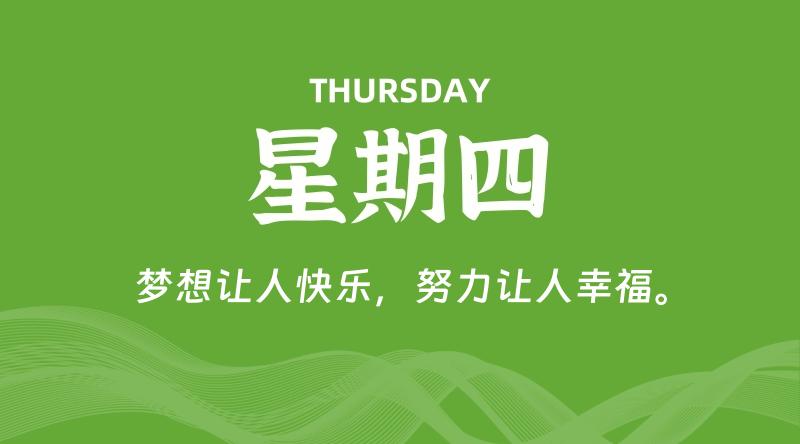 08月13日，星期四, 每天60秒读懂全世界！