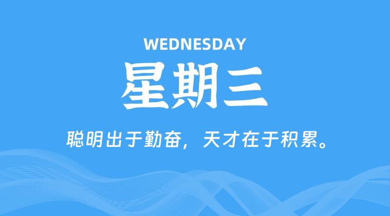 09月02日，星期三, 每天60秒读懂全世界！